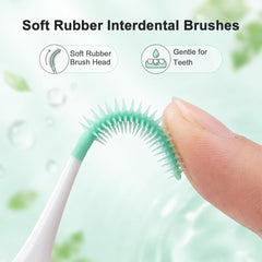 maoerdental cepillo en uso limpiando entre dientes para frescura inmediata