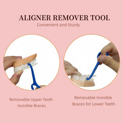 Maoerdental herramienta en uso retirando alineador con control