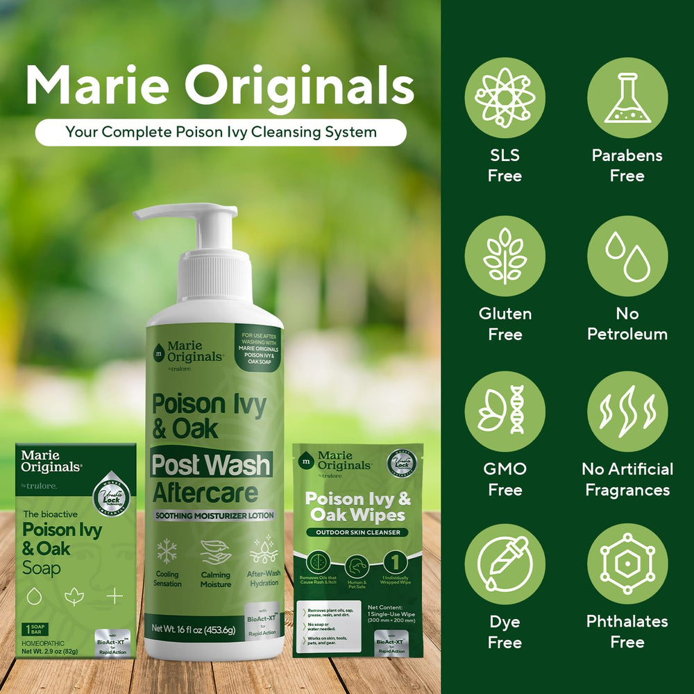 Marie Originals etiqueta con ingredientes botánicos y beneficios