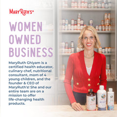 MARYRUTH'S frasco en una encimera de cocina, integración en la rutina diaria
