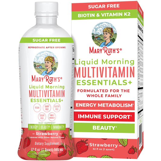 MARYRUTH'S envase frente mostrando 32 oz y beneficios claros