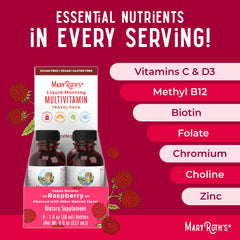MARYRUTH'S etiqueta con lista de vitaminas y certificaciones claras