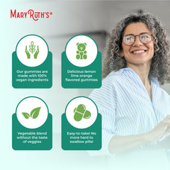 MaryRuth's frasco lateral resaltando cantidad de 60 unidades