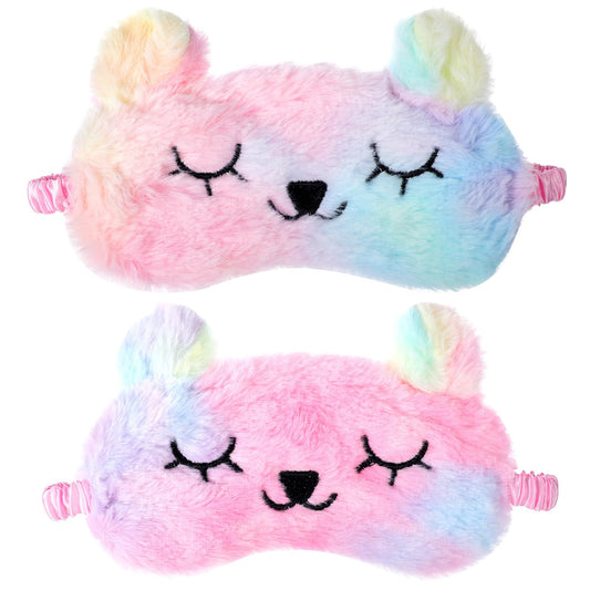 Matwsec panda purple mask with adjustable strap for a comfy sleep experience