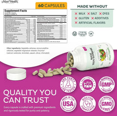 Maxi Health etiqueta nutricional primer plano, transparencia en composición