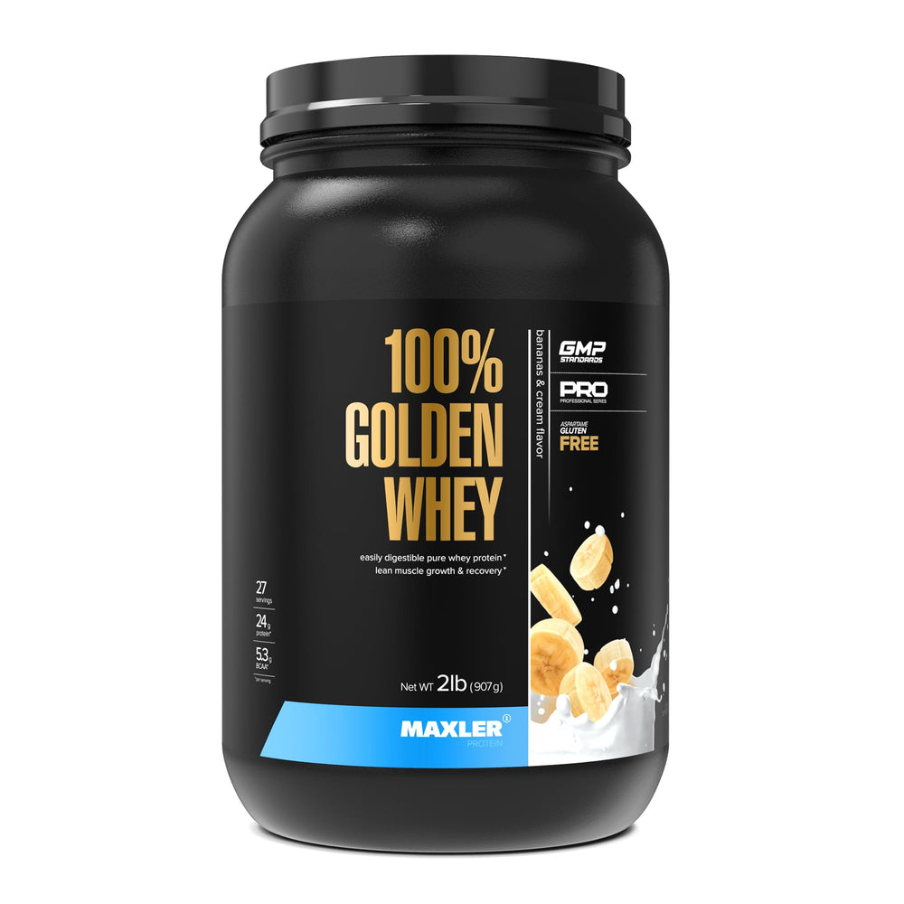 Maxler envase frontal Banana Cream mostrando marca y beneficio nutricional