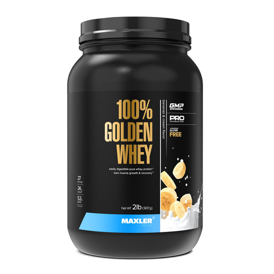 Maxler envase frontal Banana Cream mostrando marca y beneficio nutricional