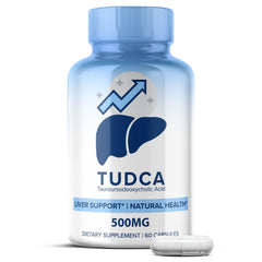 MAXLIFE NATURALS Tudca liver support bottle front for daily detox support