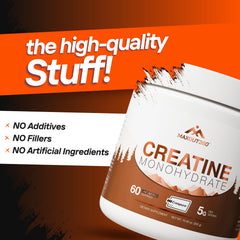 MaxOut360 Creapure polvo dispersándose en agua, disolución mejorada