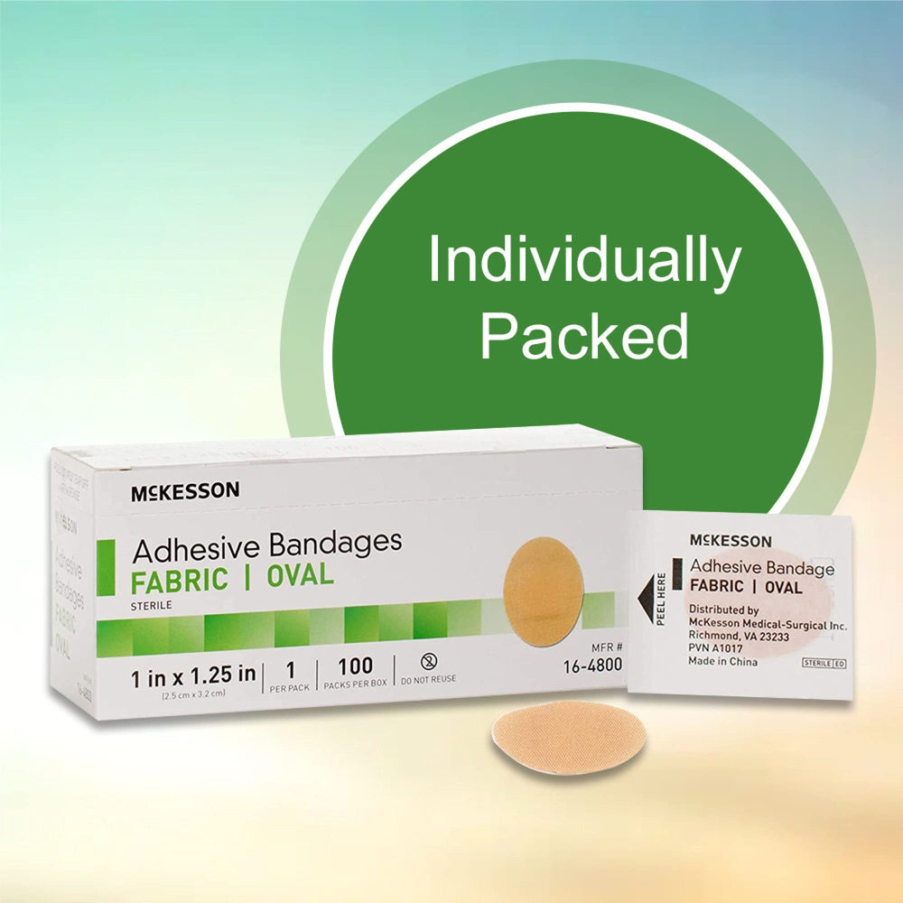 McKesson apósito aplicado en dedo demostrando protección segura