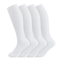 +MD embalaje frontal del pack de 4 pares mostrando color blanco y talla