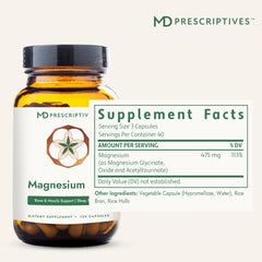 MD Prescriptives cápsula en primer plano que muestra textura y fácil ingestión