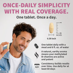 MEDCHOICE botella abierta con tabletas, destaca la cantidad de 70 dosis