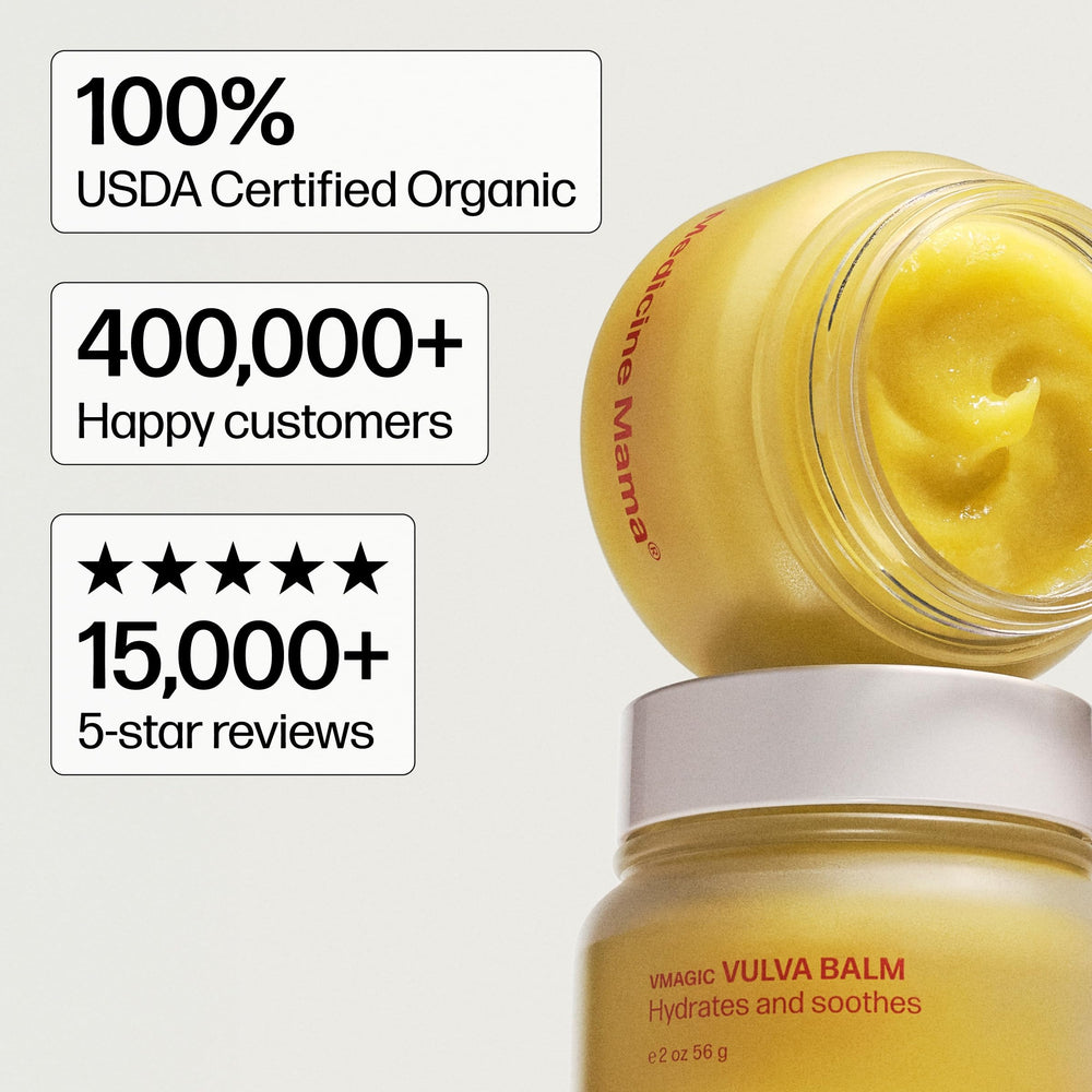 Detalle de propóleos y miel en etiqueta, VMAGIC de Medicine Mama ofrece ingredientes naturales