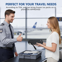 Medineed estuche junto a maleta en aeropuerto para viajes TSA