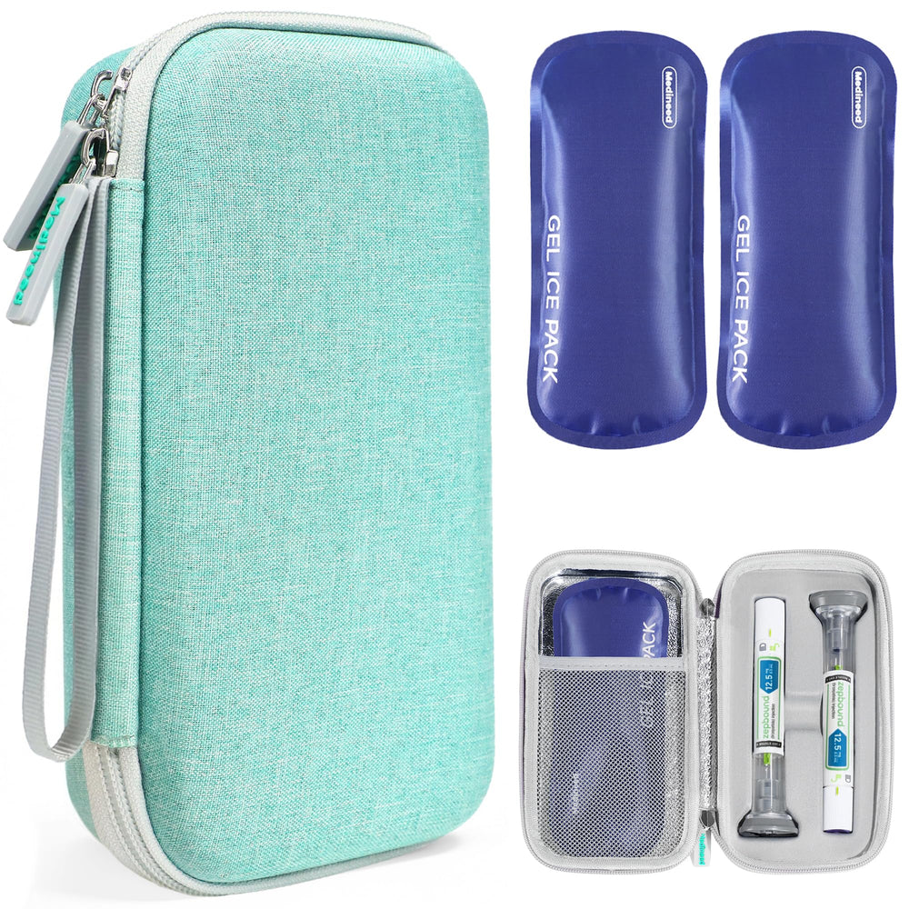 Medineed estuche externo verde resistente y discreto
