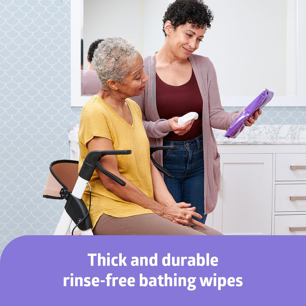 Medline ReadyBath textura gruesa de la toallita mostrando suavidad y durabilidad