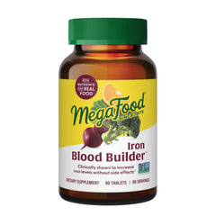 MegaFood Blood Builder botella de hierro, apoyo potencial para niveles de hierro