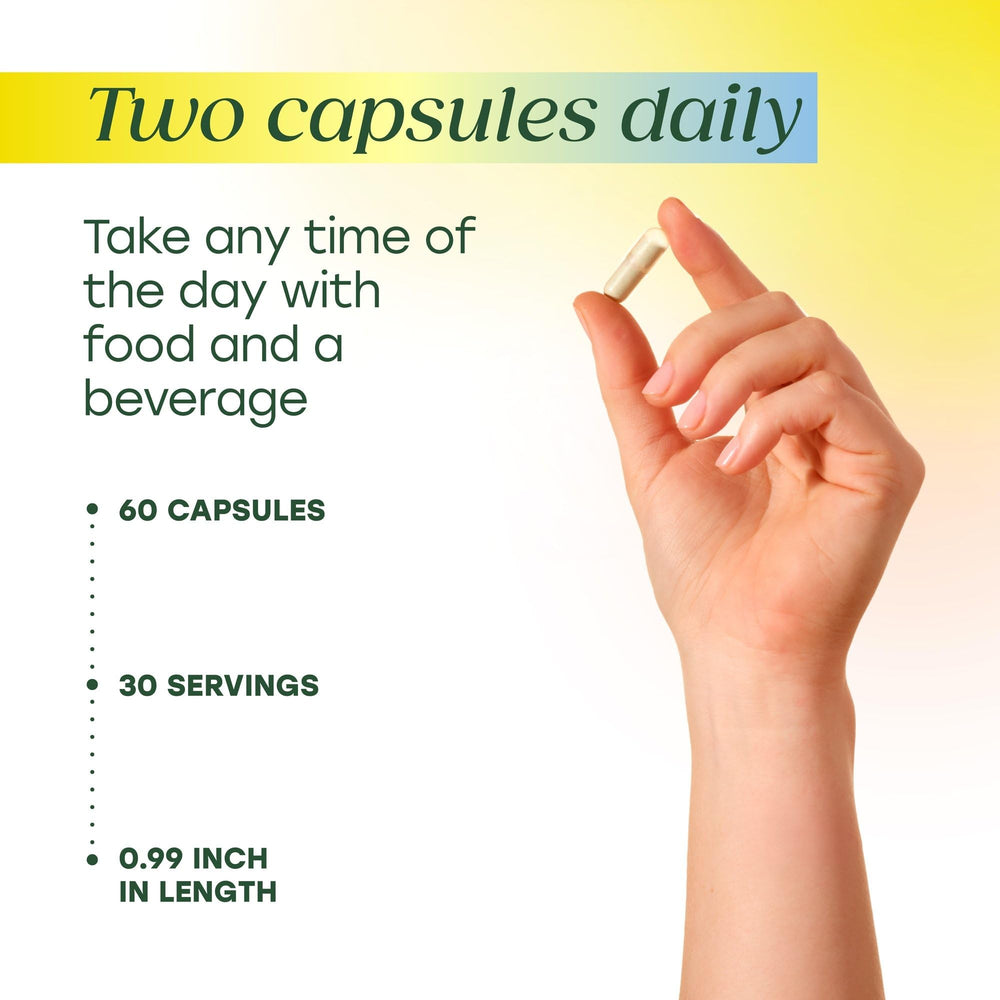 MegaFood capsules on white background showcasing convenient daily capsules.