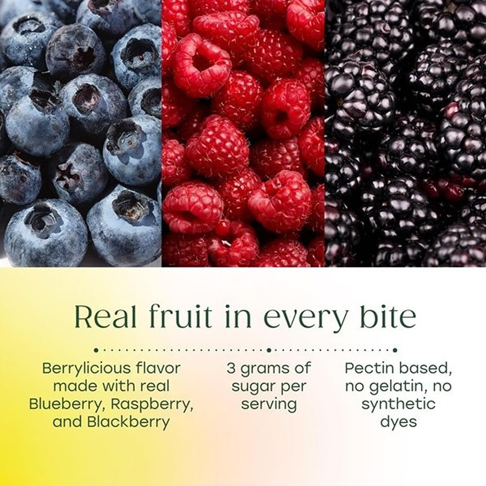 MegaFood fruta real usada para sabor berrylicious aporta sabor natural