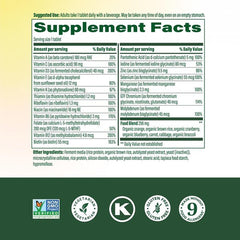 MegaFood rótulo con lista de ingredientes enfatizando transparencia