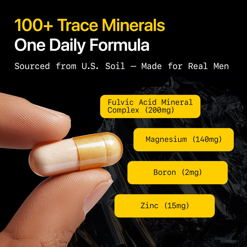 Menerals etiqueta nutricional destacando minerales y calidad USA