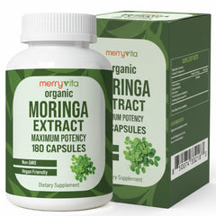 MERRY VITA frasco frontal mostrando 180 cápsulas y beneficio de suministro prolongado
