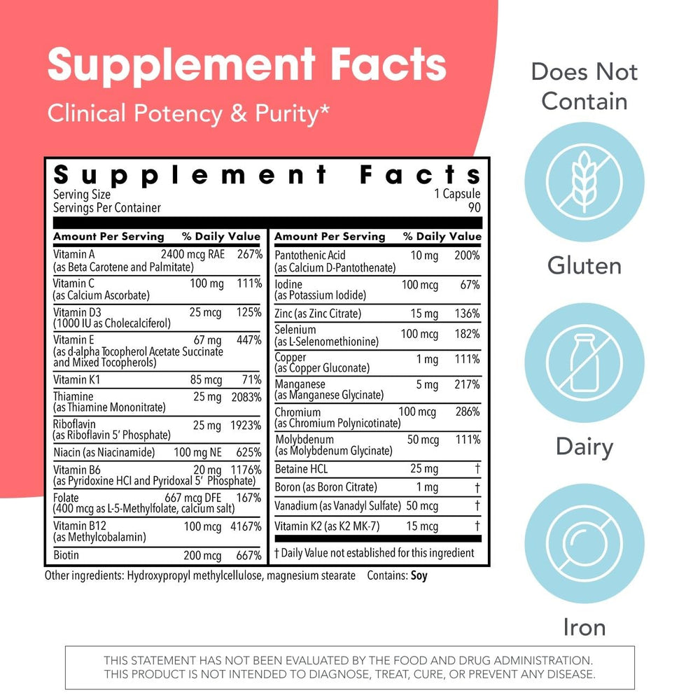 Metabolic Maintenance detalle de etiqueta que resalta vitaminas B activas