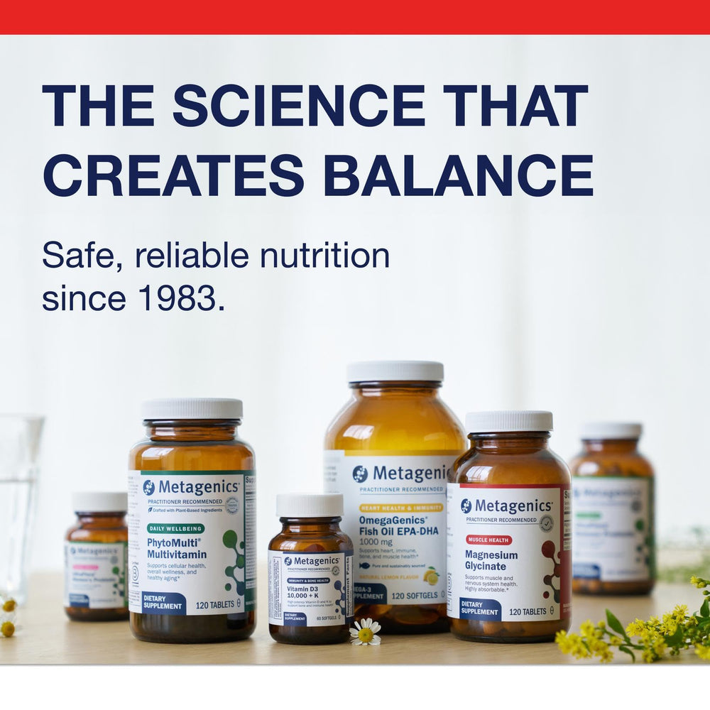 120 softgels pack of Metagenics CoQ10 ST-100 signals long-term convenience