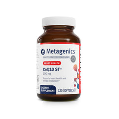Metagenics CoQ10 ST-100 bottle pour for heart support and energy maintenance
