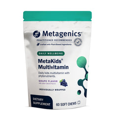 Metagenics MetaKids frente del envase mostrando diseño y beneficios