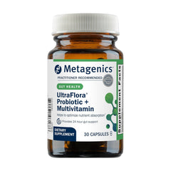 Metagenics frontal del empaque mostrando el producto y confianza