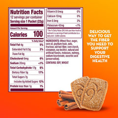 Metamucil etiqueta nutricional destacando 5g de fibra por porción
