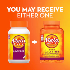 Metamucil etiqueta nutricional resaltando contenido de fibra
