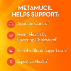 Metamucil textura del polvo de psyllium, fácil de mezclar y sin azúcar