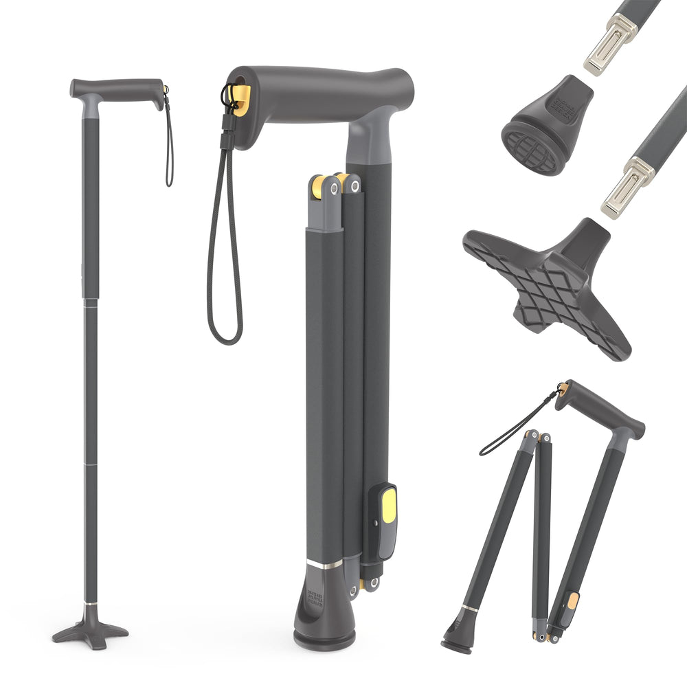 Michael Graves frente del bastón mostrando diseño y estilo práctico