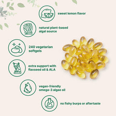 Micro Ingredients etiqueta del producto que destaca DHA, DPA y sabor limón