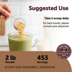 Batido con Ashwagandha Micro Ingredients mezclado, mejora diaria en bebidas