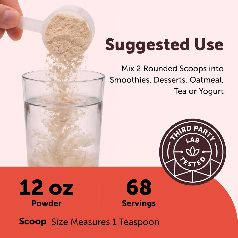 Micro Ingredients cucharita con porción de camu camu mostrando facilidad de dosificación