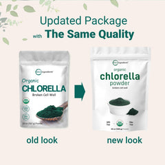 Micro Ingredients polvo de chlorella mezclado en batido como aporte nutritivo