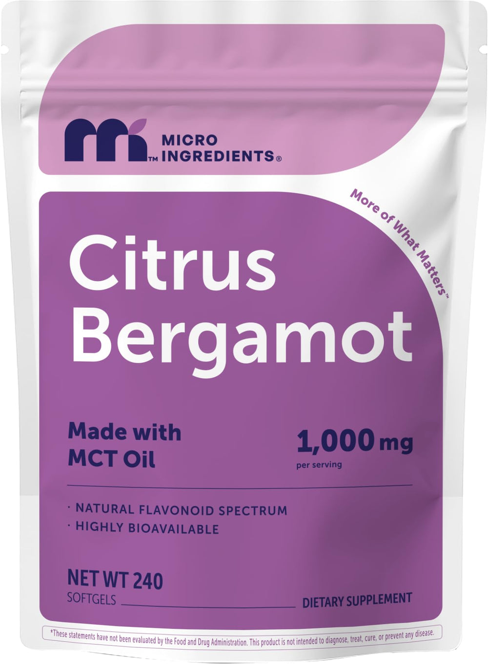 Micro Ingredients vista frontal del envase, fórmula confiable para rutina diaria
