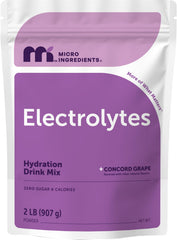 Micro Ingredients envase frontal mostrando 2 lb y sabor uva concord, práctico y duradero