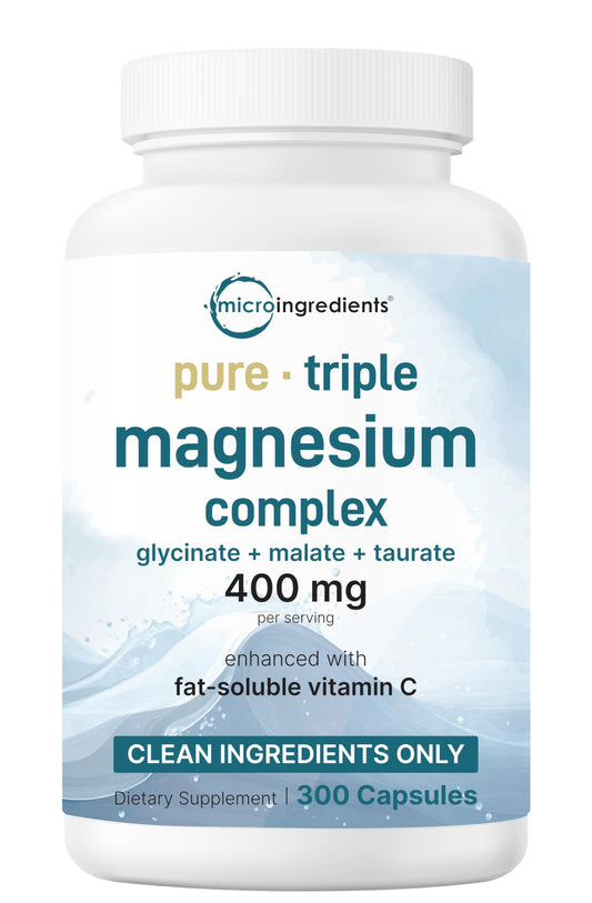 Micro Ingredients frasco frontal mostrando 300 cápsulas y suministro prolongado