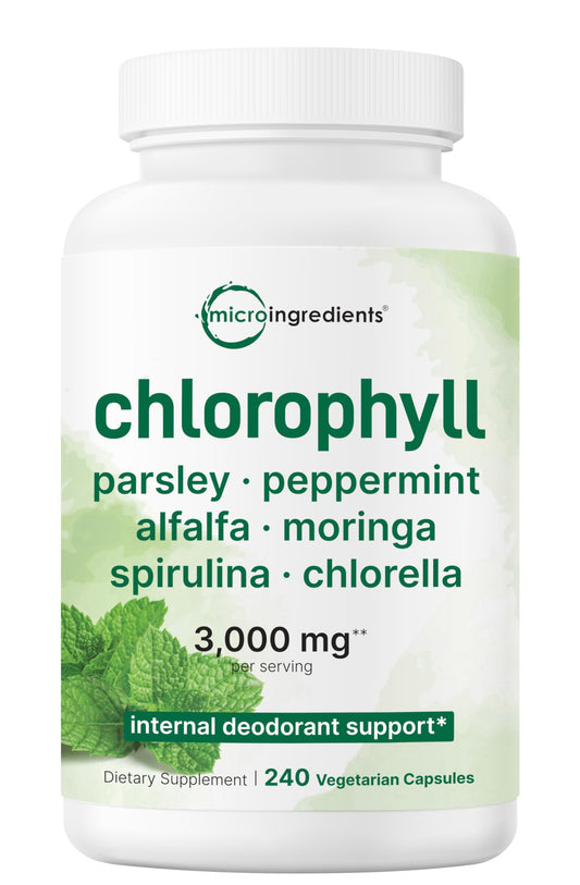 Micro Ingredients frasco frontal mostrando 240 cápsulas y etiqueta clara