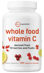 Micro Ingredients frasco frontal con etiqueta clara y beneficios visibles