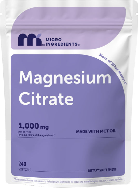 Micro Ingredients frasco frontal mostrando 240 cápsulas y claridad de dosis