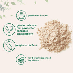 Micro Ingredients maca añadida a batido cremoso para energía vegetal