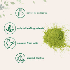 Micro Ingredients moringa añadida a un batido, aporta nutrientes vegetales