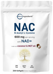 Micro Ingredients envase frontal del producto con 300 softgels, muestra cantidad y formato