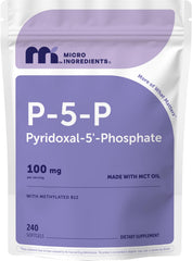 Micro Ingredients frasco frontal mostrando 240 softgels y beneficios claros